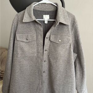 ⭐ H&M Grey Warm Shirt Jacket | Size M (Fits Oversized)